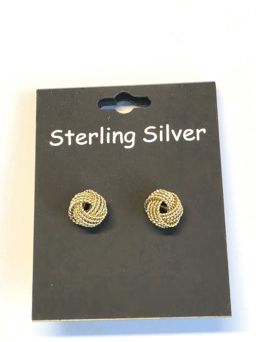 IBB Gold Vermeil .925 Sterling Silver Patterned Stud Earrings